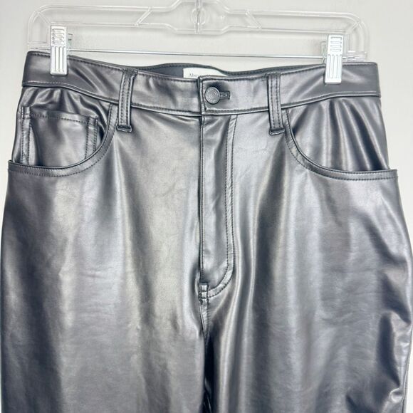 ABERCROMBIE & FITCH | Vegan Leather 90s Straight Ultra Hi Rise Pants Women’s 10 - Picture 6 of 13